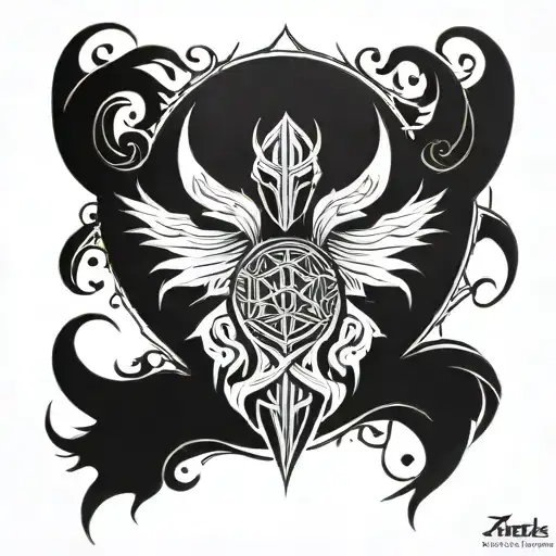 Azrael tattoo design idea