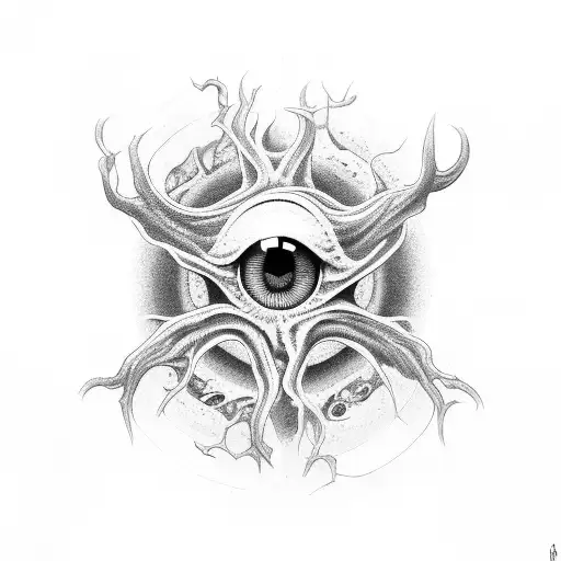 Eldritch Multiple Eyes tattoo design idea