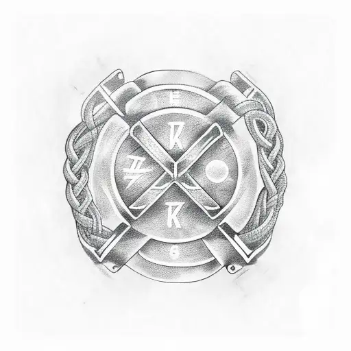 Viking Rune Name Lucas tattoo design idea