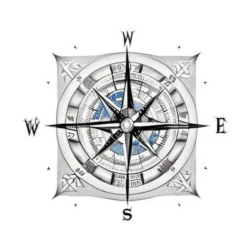 norse compass tattoo design idea