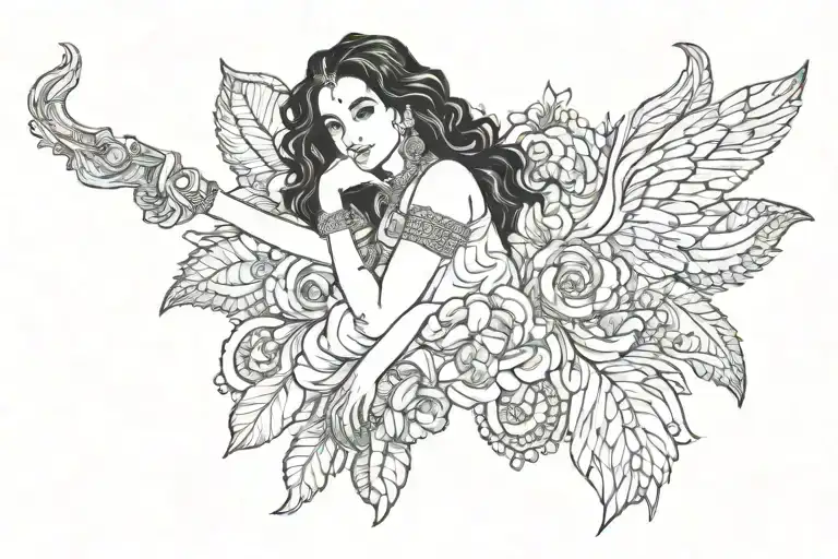 Shraddha 4 ever tattoo design idea