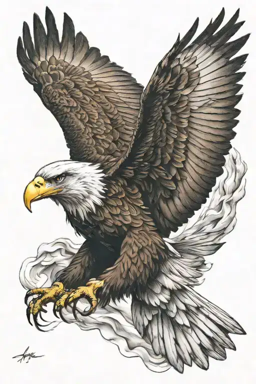 eagle soaring tattoo design idea