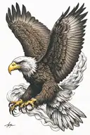 eagle soaring tattoo design idea