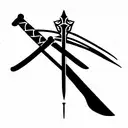 sword and sabre tattoo design idea