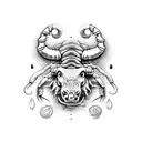 Scorpio, taurus, aquarius tattoo design idea