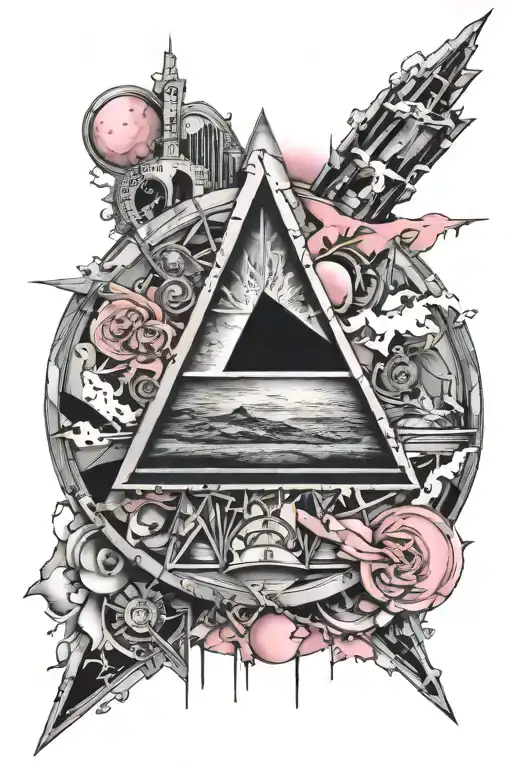 pink floyd ab stract design tattoo design idea