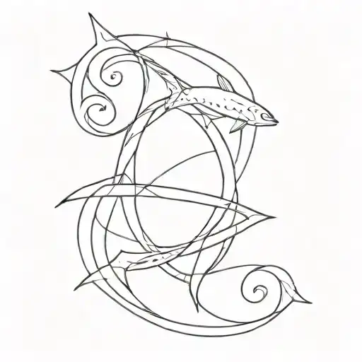 ichthys symbol tattoo design idea