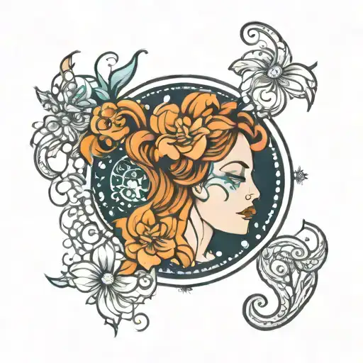 virgo ariesand aquarius tattoo design idea