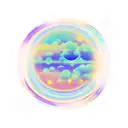 sun over moon reflected deep color with horizon line inbetween tattoo design idea