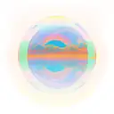 sun over moon reflected deep color with horizon line inbetween tattoo design idea