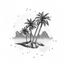 Palm Tree tattoo design idea