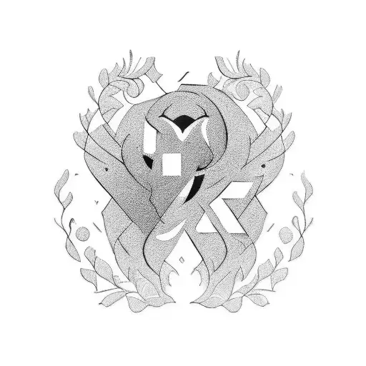 Create a unique tattoo template with the motif 'JJ5' for me. The two 'J's' should stand for 'Justin Junior' and the '5'  tattoo design idea