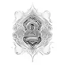 Create a unique tattoo template with the motif 'JJ5' for me. The two 'J's' should stand for 'Justin Junior' and the '5'  tattoo design idea