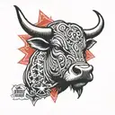 Nebraska bull star tattoo design idea