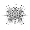 Serotonin molecule in the shape of a musical partition tattoo design idea