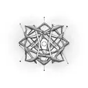 Serotonin molecule in the shape of a musical partition tattoo design idea