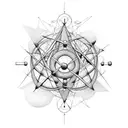 Serotonin molecule in the shape of a musical partition tattoo design idea