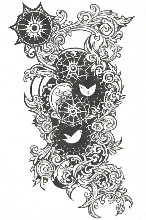 emblem for loona from helluva boss tattoo design idea