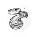 ouroboro snake biting itself on the tail. shape of a circle tattoo design idea