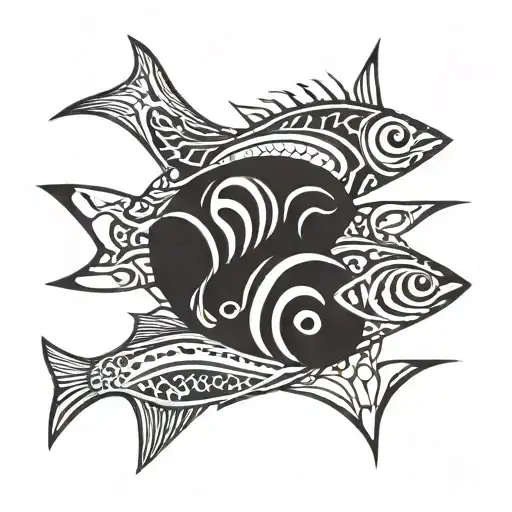mackerel pattern inspired tattoo design idea