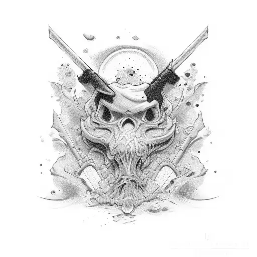 grog mug half melted tattoo design idea