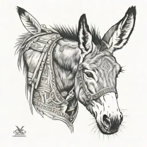 donkey tattoo design idea