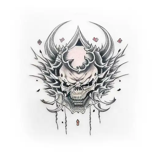 Shinigami with knife  tattoo design idea