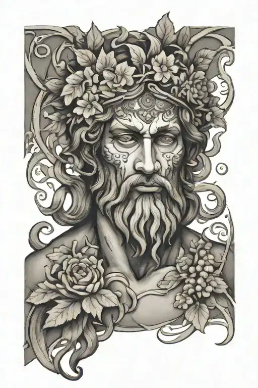 Dionysus tattoo design idea