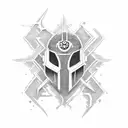 crusader tattoo design idea