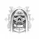 holy crusader knight tattoo design idea