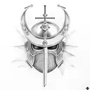 holy crusader knight tattoo design idea