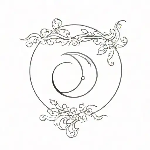 crescent moon tattoo design idea