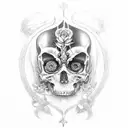 Book of life and death tattoo design idea