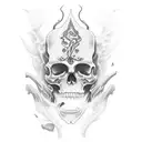 Book of life and death tattoo design idea