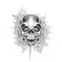 Book of life and death tattoo design idea