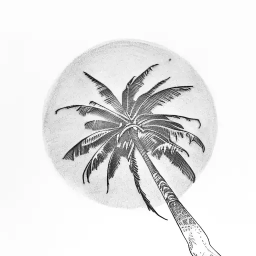 Palm Tree tattoo design idea