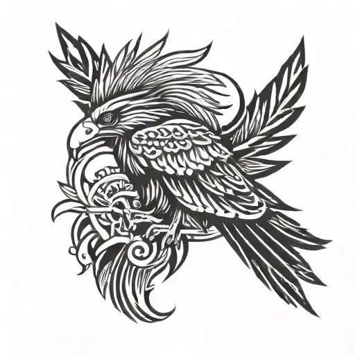 Philippine Eagle and flag incorporated tattoo design idea