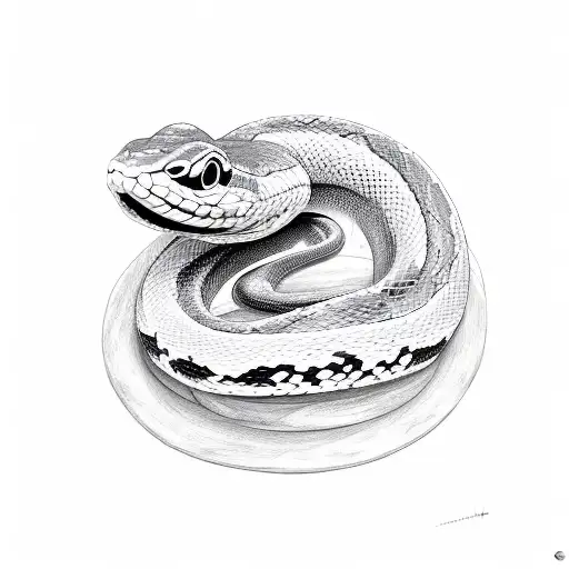 A snake in the shape of an infinity symbol eating itself. tattoo design idea