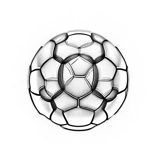 A combination of a soccer ball and a video game controller tattoo design idea