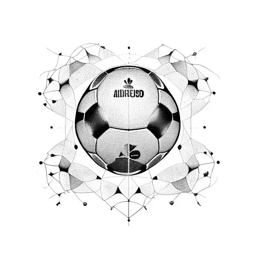 balón de fútbol con un control de Xbox al fondo  tattoo design idea