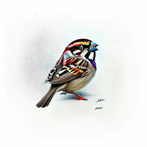 Sparrow tattoo design idea