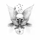 Sparrow tattoo design idea