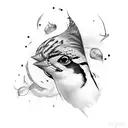 Sparrow tattoo design idea