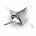 Flying Sparrow tattoo design idea