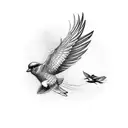 Flying Sparrow tattoo design idea