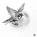Flying Sparrow tattoo design idea