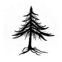 cedar tree tattoo design idea
