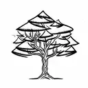 cedar tree tattoo design idea