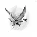 flying sparrow  tattoo design idea