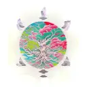 Tree of life with flying birds tattoo design idea